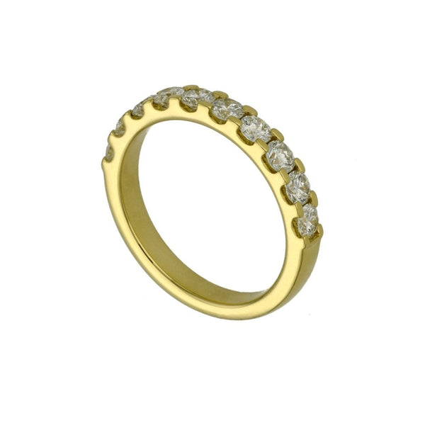 18ct Yellow Gold Diamond Set Wedding Band - 1.00ct - Size M