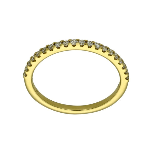 18ct Yellow Gold Diamond Set Wedding Band - Size M