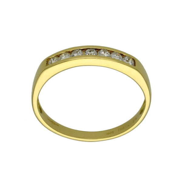 Ladies 18ct Yellow Gold Diamond Set Half Eternity Ring