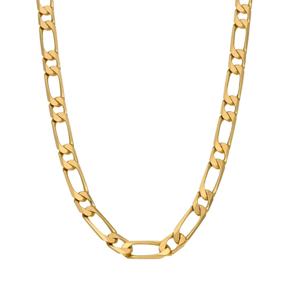9ct Yellow Gold 24" Figaro Chain - 25.6g
