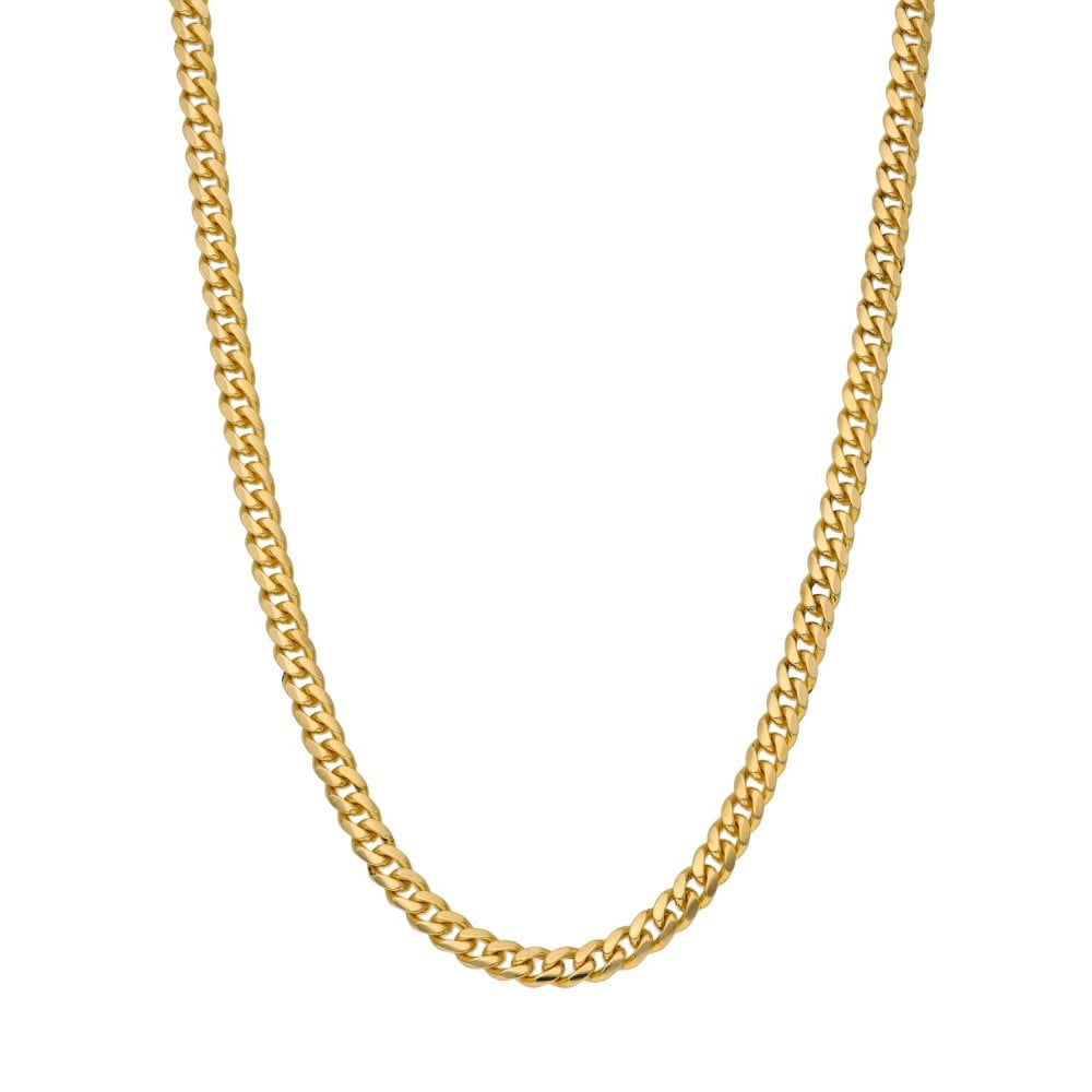 Gents 9ct Yellow Gold Curb Chain - 20" - 13.7g