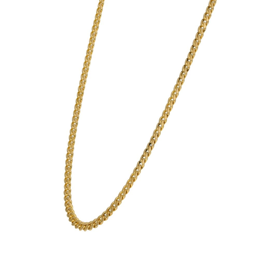 Gents 9ct Yellow Gold Curb Chain - 20" - 13.7g