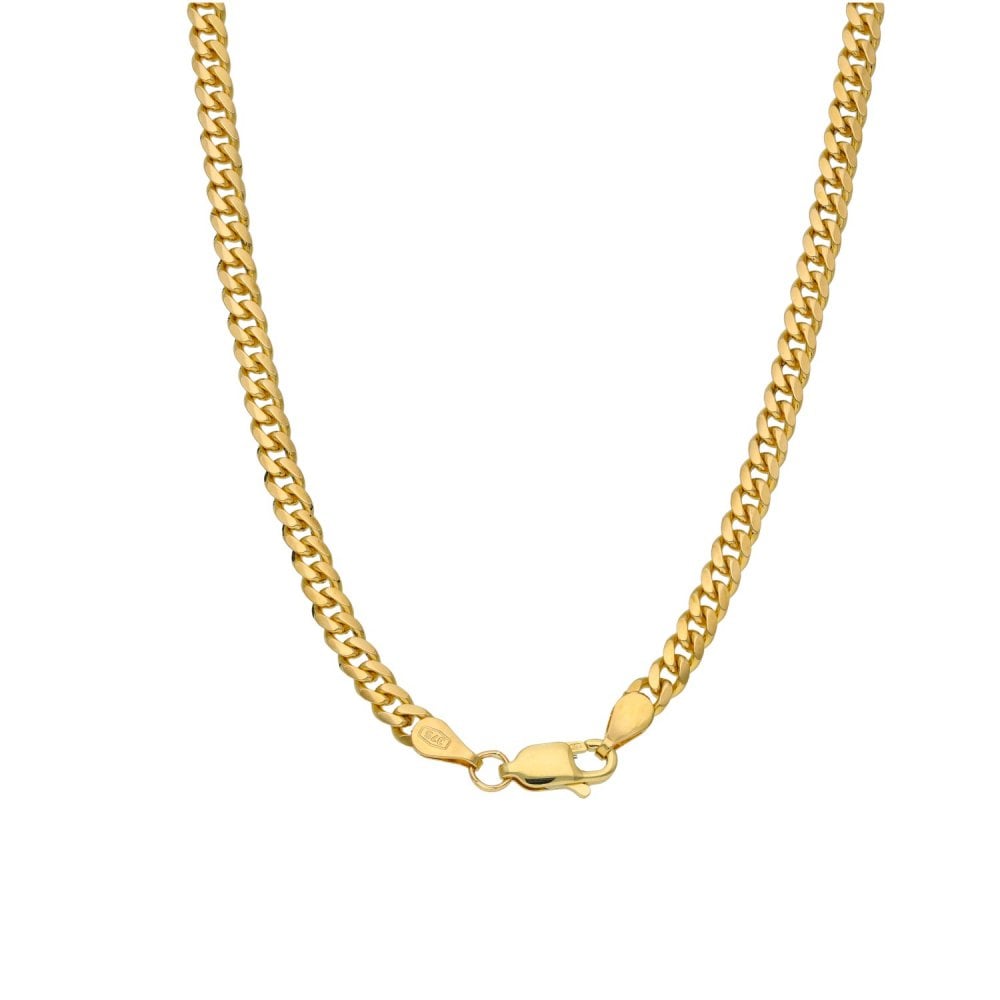 Gents 9ct Yellow Gold Curb Chain - 20" - 13.7g