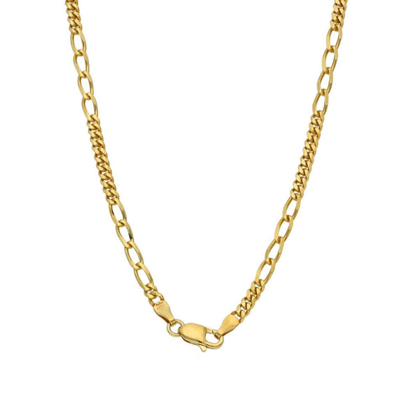 9ct Yellow Gold Fancy Curb Link Chain - 20" - 8.5g