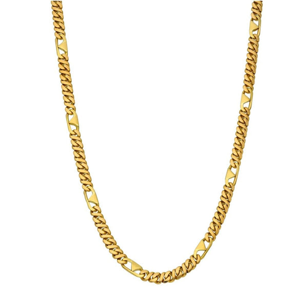 9ct Yellow Gold Fancy Link Chain - 17.6g - 24"