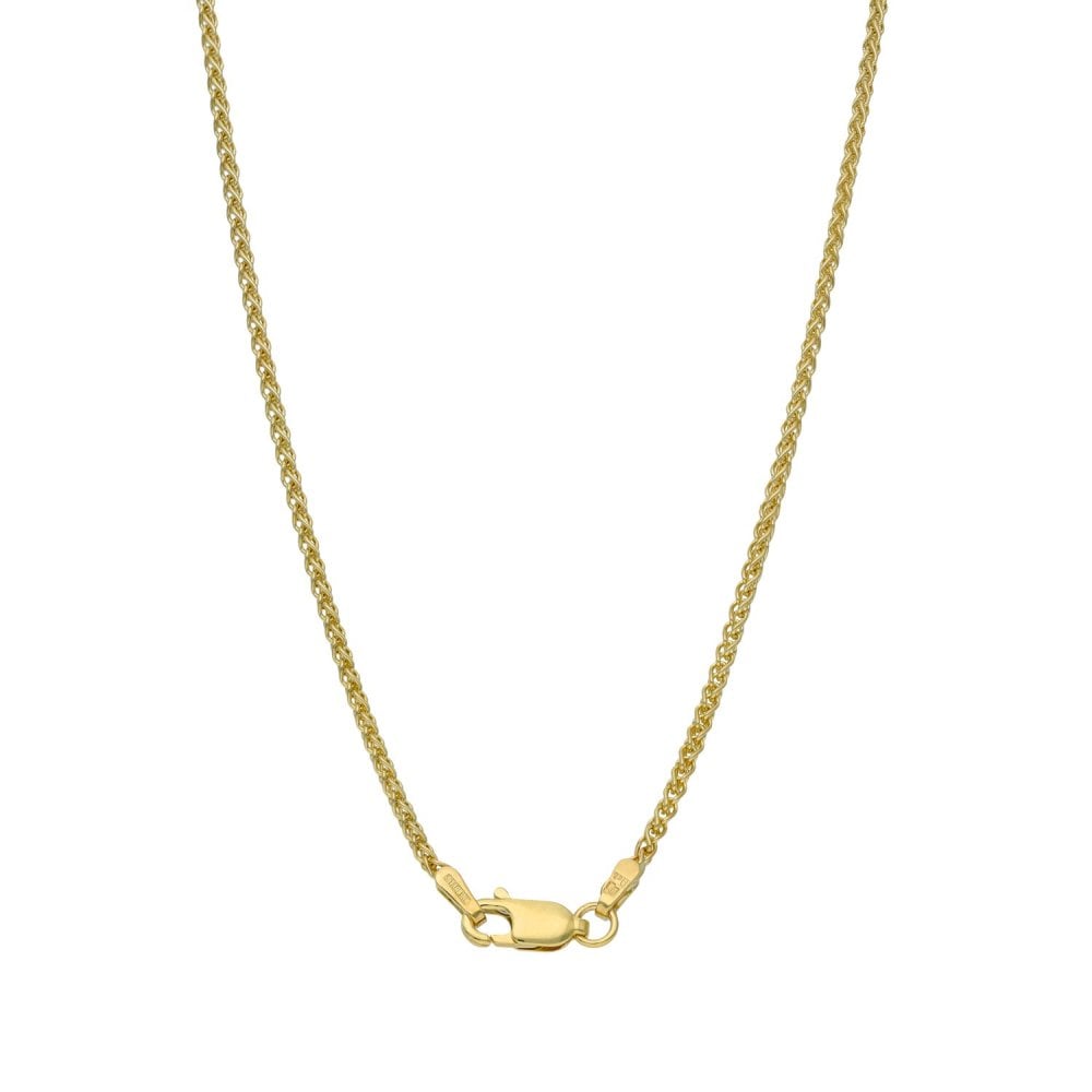 9ct Yellow Gold Pineapple Pendant & Chain - 10.7g - 20"