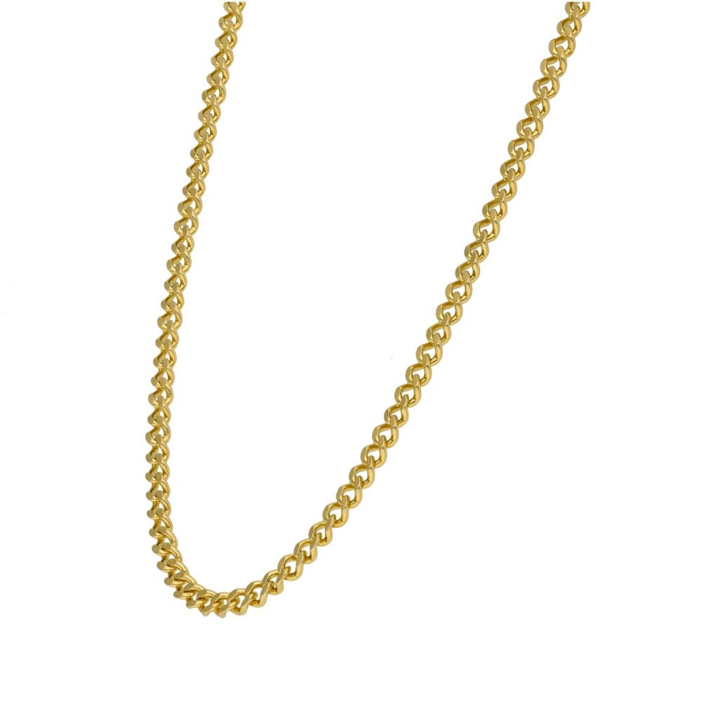 Gents 9ct Yellow Gold Fine Curb Chain - 20" - 14.2g