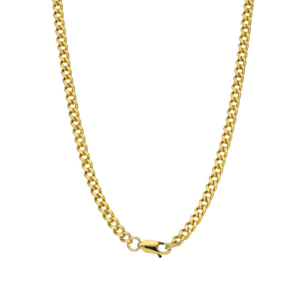 Gents 9ct Yellow Gold Fine Curb Chain - 20" - 14.2g