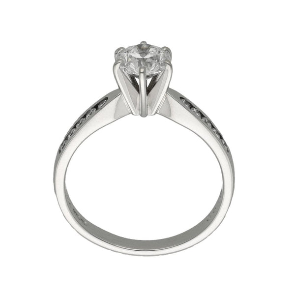 Ladies 18ct White Gold Diamond Solitaire Engagement Ring