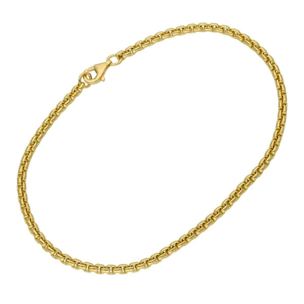 Gents 9ct Yellow Gold Belcher Bracelet - 8.5" - 7.0g
