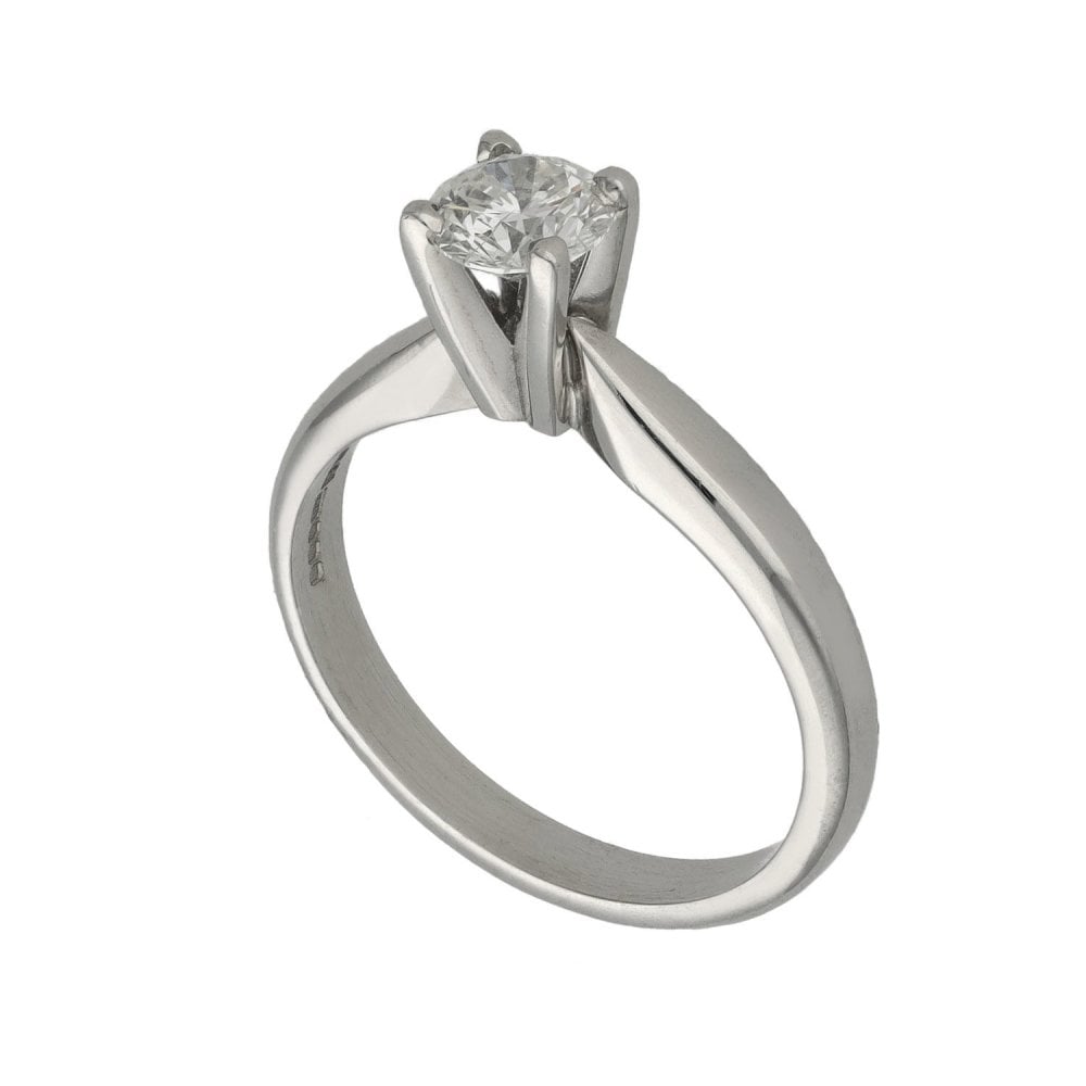 Ladies 18ct White Gold Diamond Engagement Ring - 0.52ct