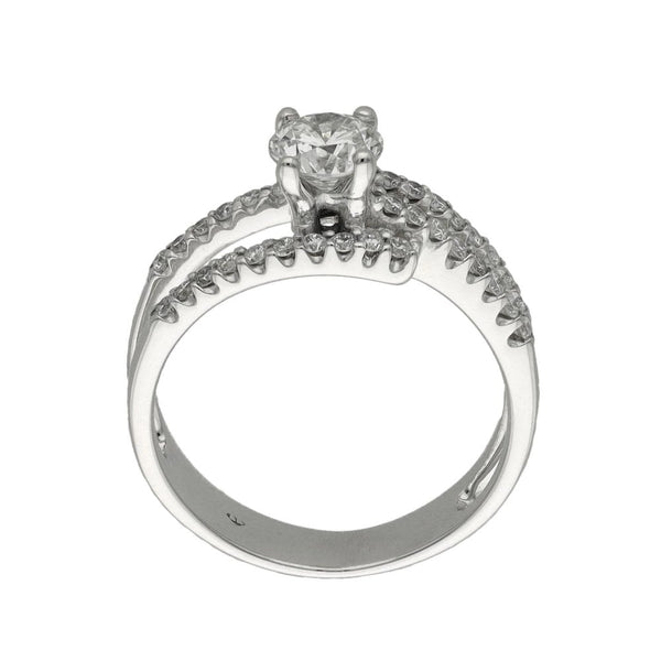 Ladies 18ct White Gold Diamond Ring - Size J - 0.88ct