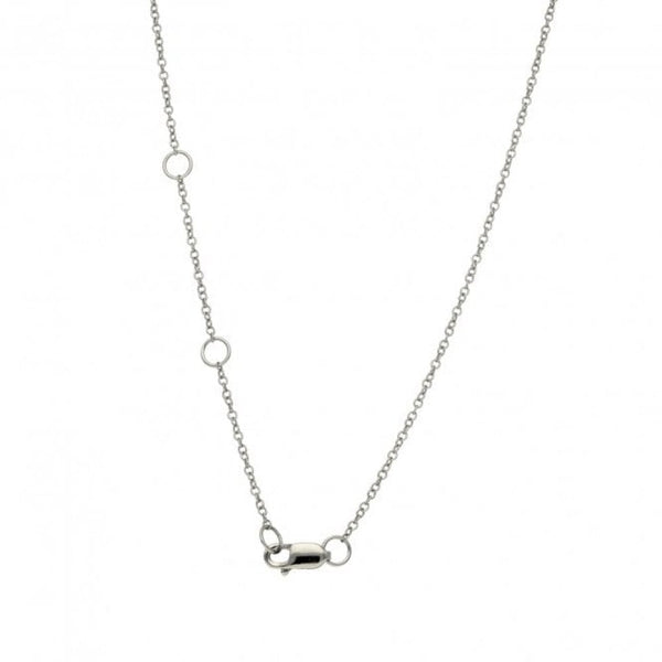 Ladies 9ct White Gold Diamond Set Tear Drop Pendant & Chain