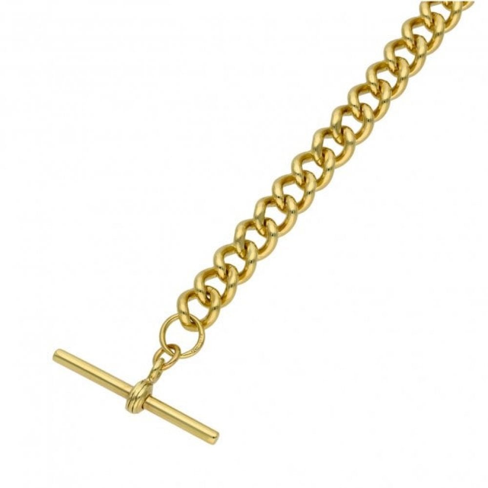 9ct Yellow Gold Albert Bracelet - 29.3g - 9"