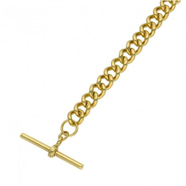 9ct Yellow Gold Albert Bracelet - 29.3g - 9"