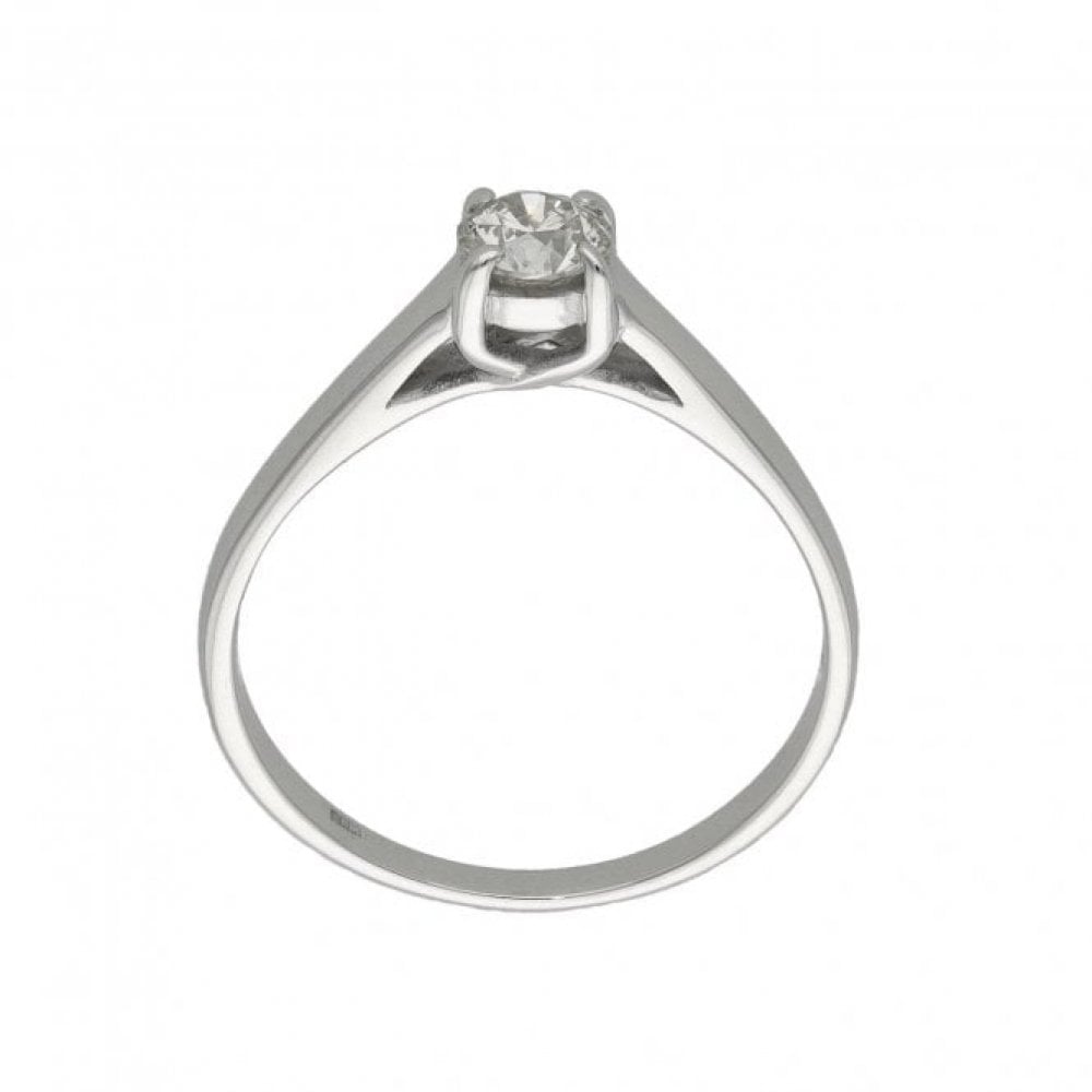 9ct White Gold Diamond Engagement Ring - 0.25ct - Size Q