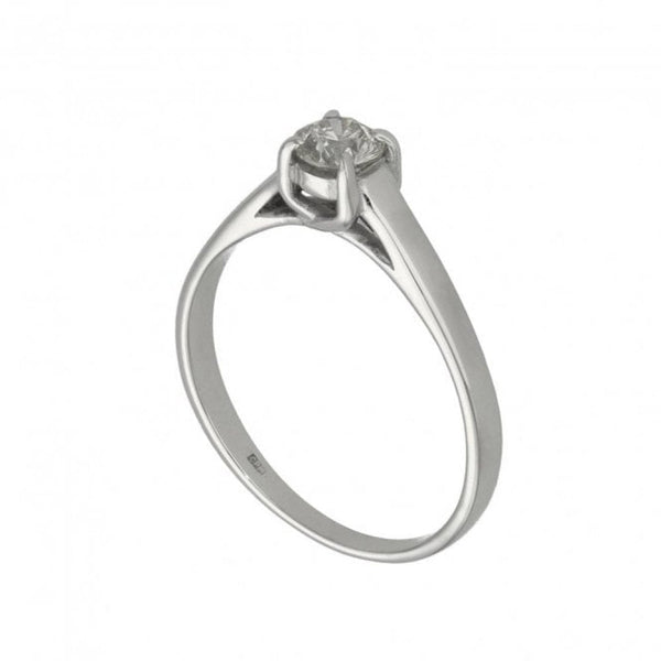 9ct White Gold Diamond Engagement Ring - 0.25ct - Size Q