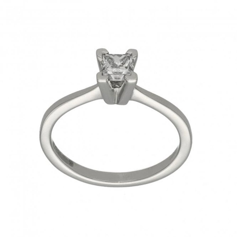 Platinum Princess Cut Diamond Engagement Ring - 0.36ct
