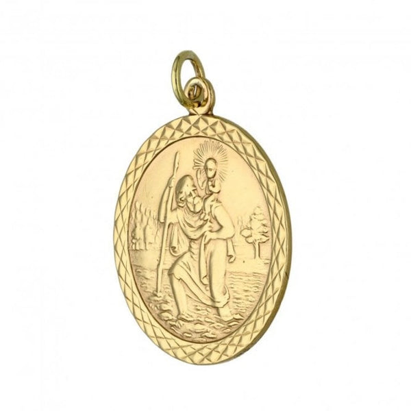 9ct Yellow Gold St. Christopher Pendant - 5.4g
