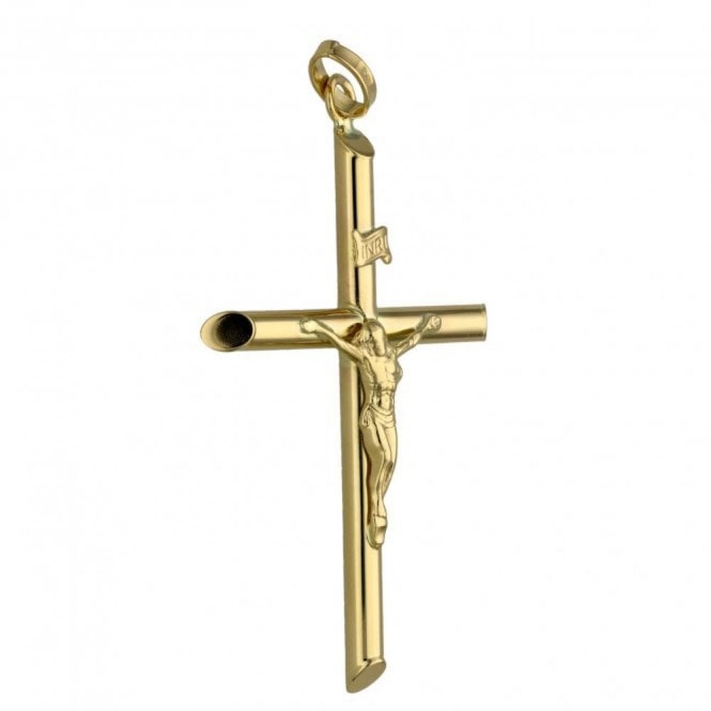 9ct Yellow Gold Large Crucifix Pendant - 4.5g