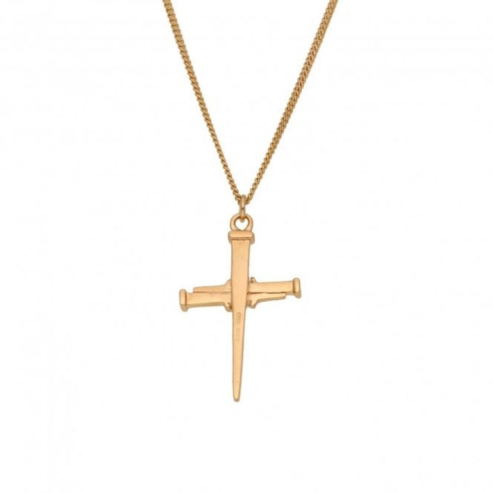 Ladies 9ct Rose Gold Cross & Chain - 18"