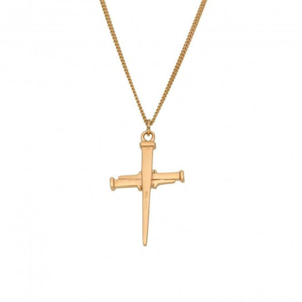 Ladies 9ct Rose Gold Cross & Chain - 18"