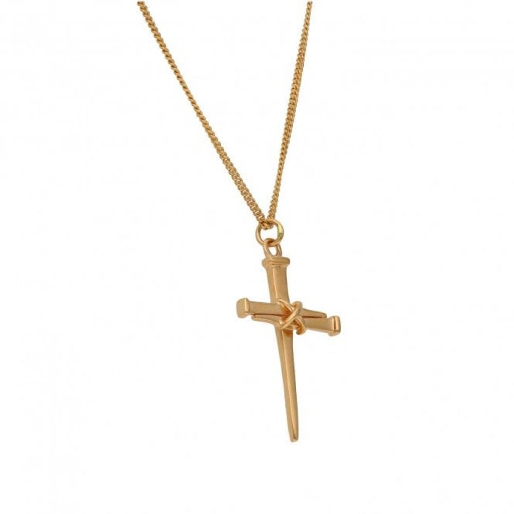 Ladies 9ct Rose Gold Cross & Chain - 18"