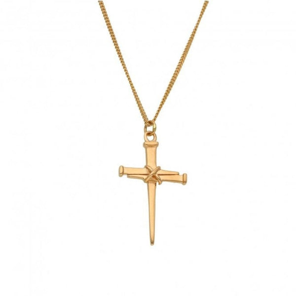 Ladies 9ct Rose Gold Cross & Chain - 18"