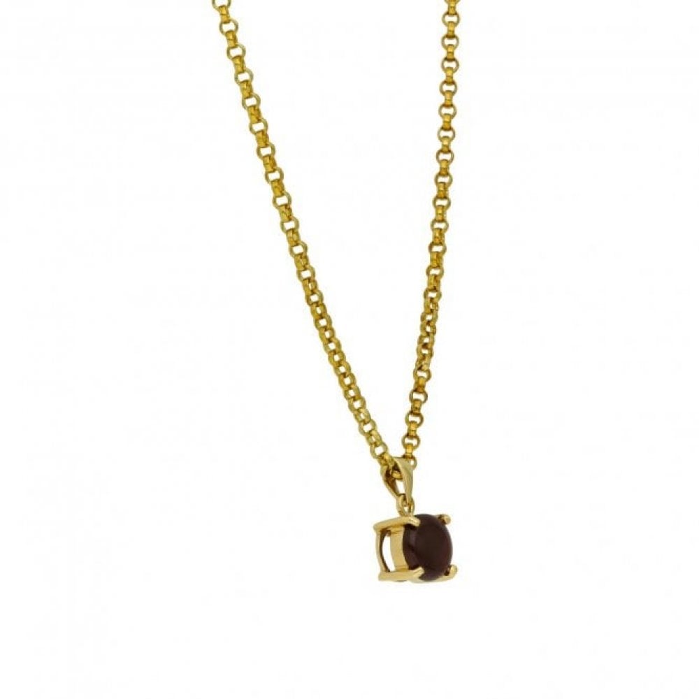 9ct Yellow Gold Ethiopian Opal Pendant & Chain - 7.7g