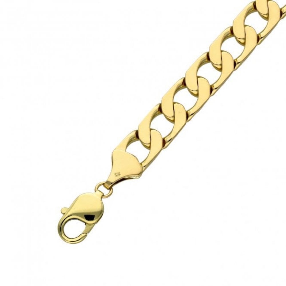 9ct Yellow Gold Curb Bracelet - 31.1g - 8.5"
