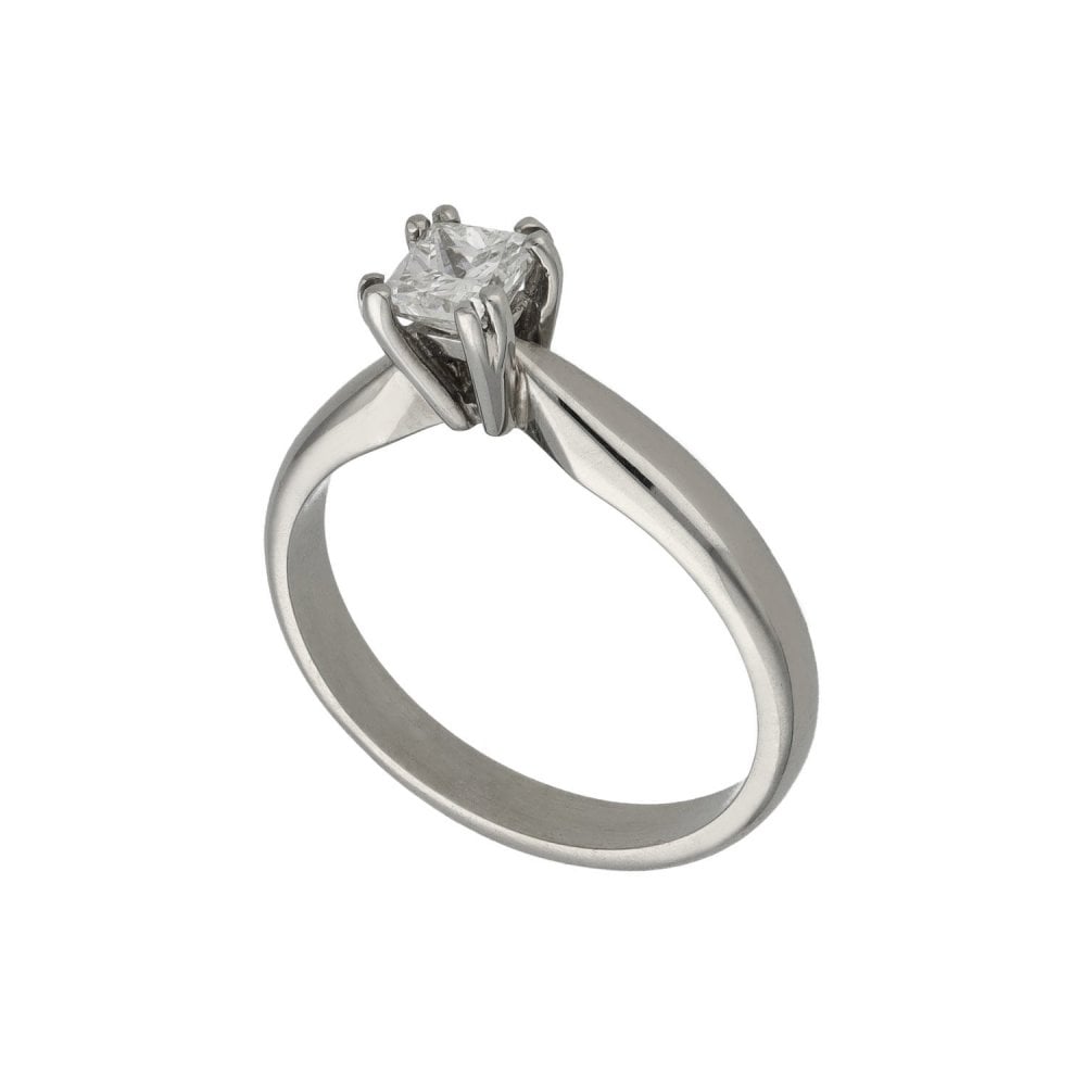 Ladies 18ct White Gold Diamond Engagement Ring - 0.41ct