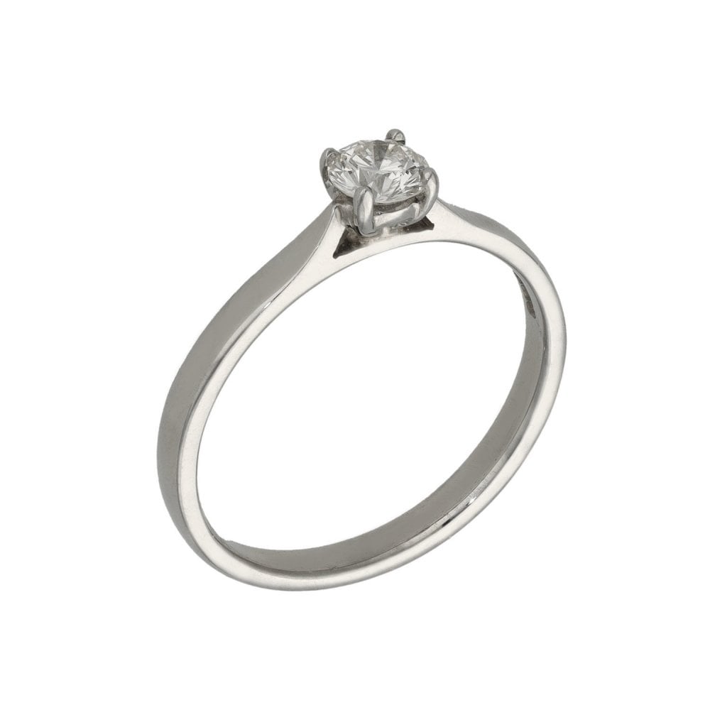 Ladies 18ct White Gold Diamond Engagement Ring - 0.33ct