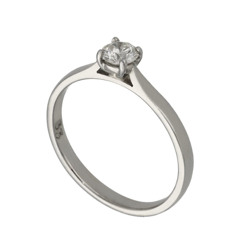 Ladies 18ct White Gold Diamond Engagement Ring - 0.33ct