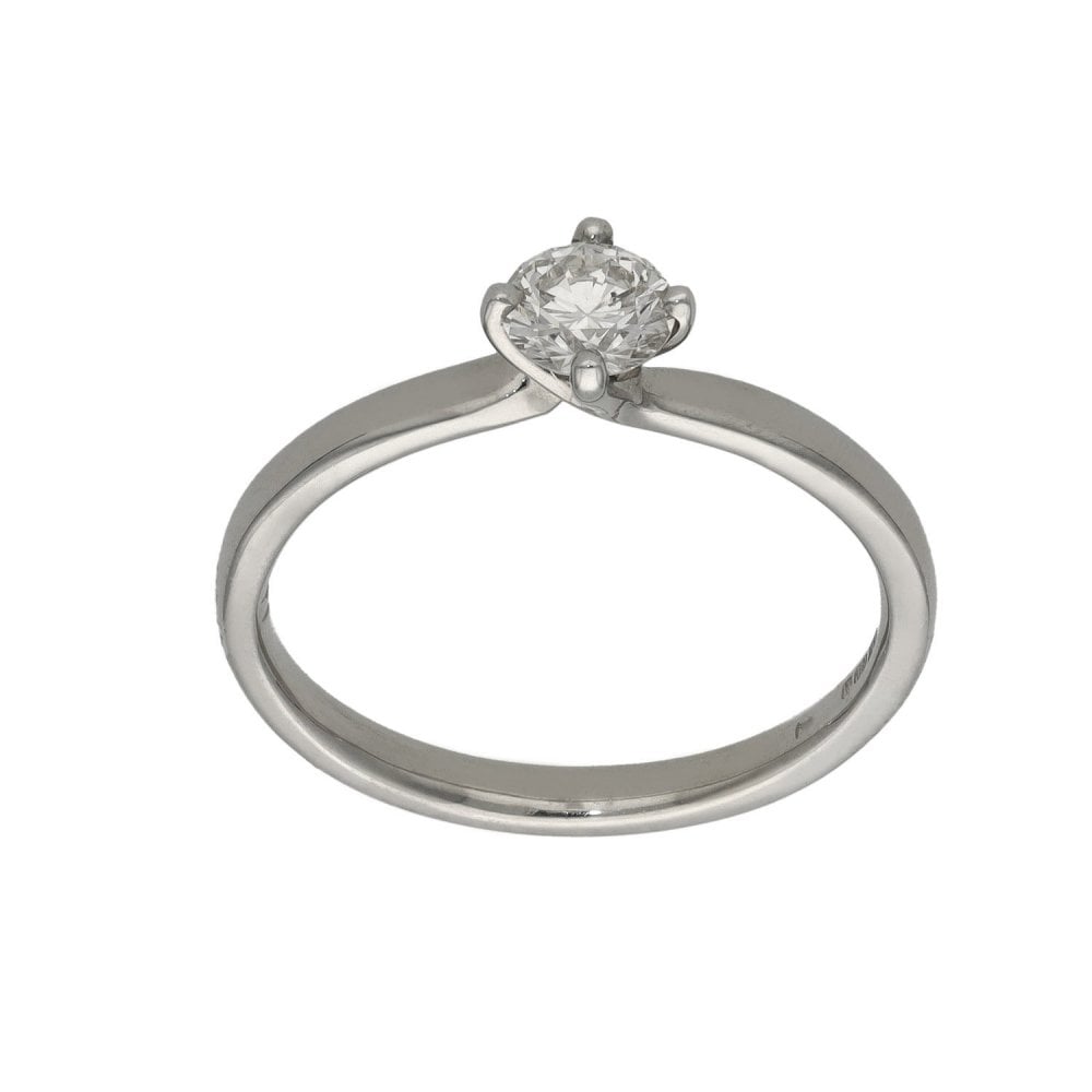 Ladies 18ct White Gold Diamond Engagement Ring - 0.41ct