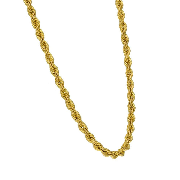 Gents 9ct Yellow Gold Hollow Rope Chain - 26" - 9.3g