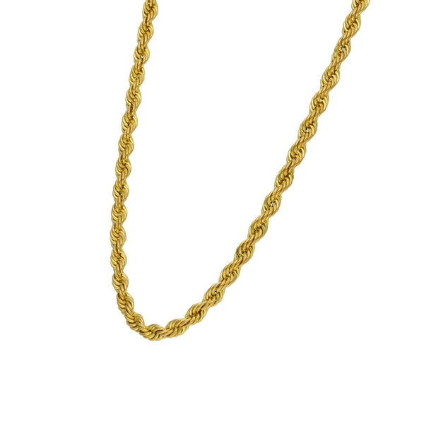 Gents 9ct Yellow Gold Hollow Rope Chain - 26" - 9.3g