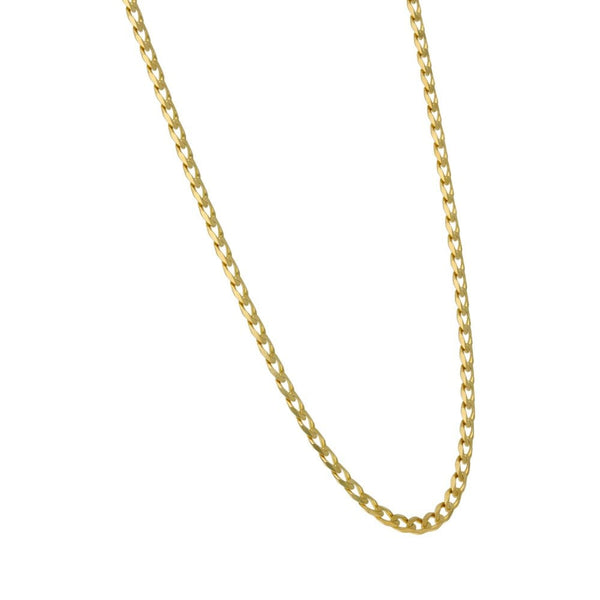 9ct Yellow Gold Flat Curb Chain - 24" - 7.6g