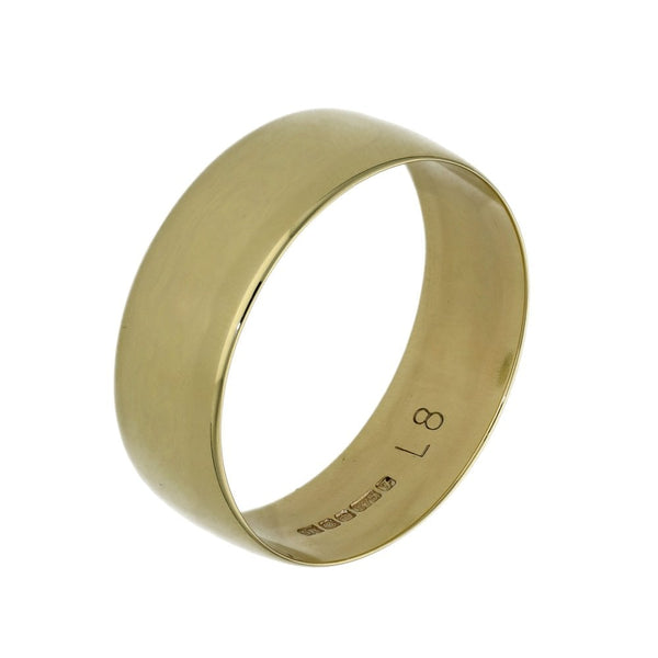 9ct Yellow Gold 8mm Wedding Ring - Size Z - 4.8g