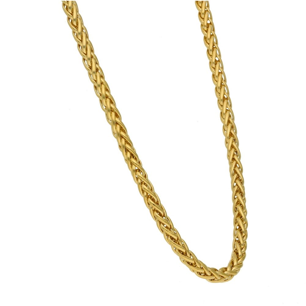 Gents 9ct Yellow Gold Spiga Chain - 20" - 15.3g