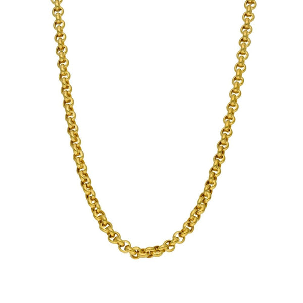 Gents 9ct Yellow Gold Hollow Belcher Chain - 23" - 10.6g