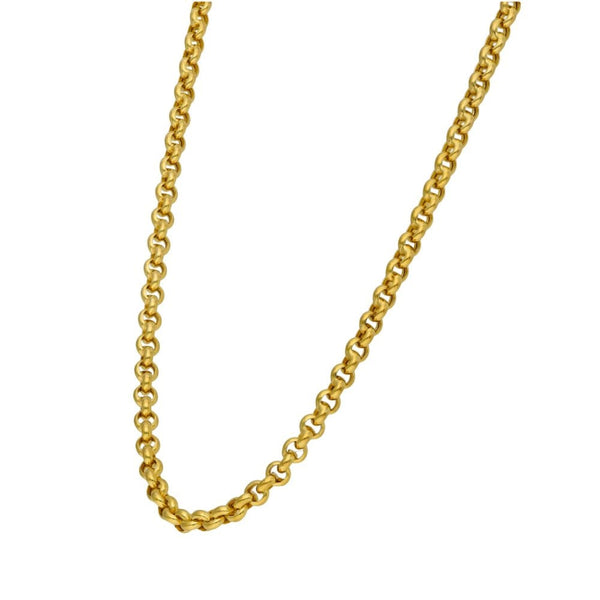 Gents 9ct Yellow Gold Hollow Belcher Chain - 23" - 10.6g
