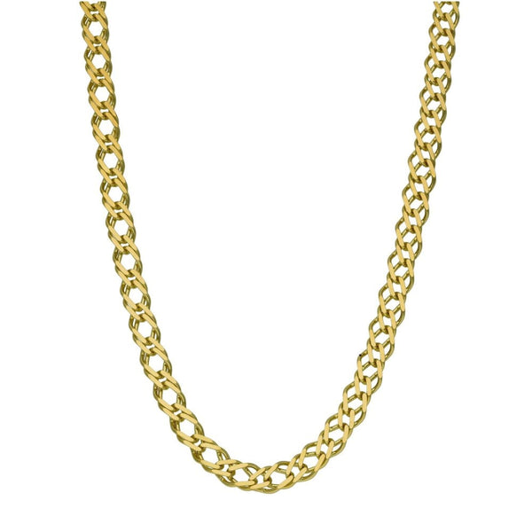 9ct Yellow Gold Double Curb Chain - 24" - 15.7g