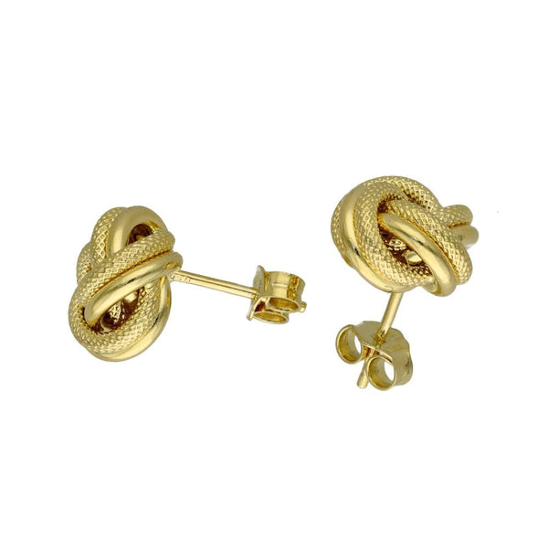 Ladies 18ct Yellow Gold Knot Studs - 3.5g