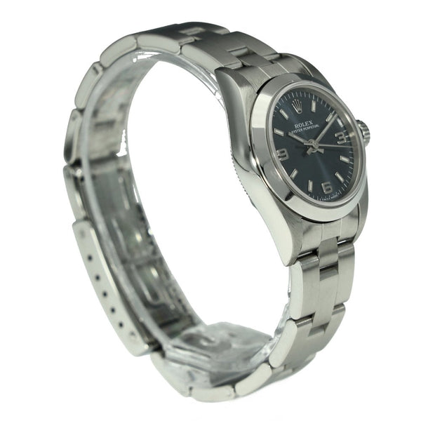 Oyster Perpetual 76080 - Ladies Watch - Blue Dial - 2000