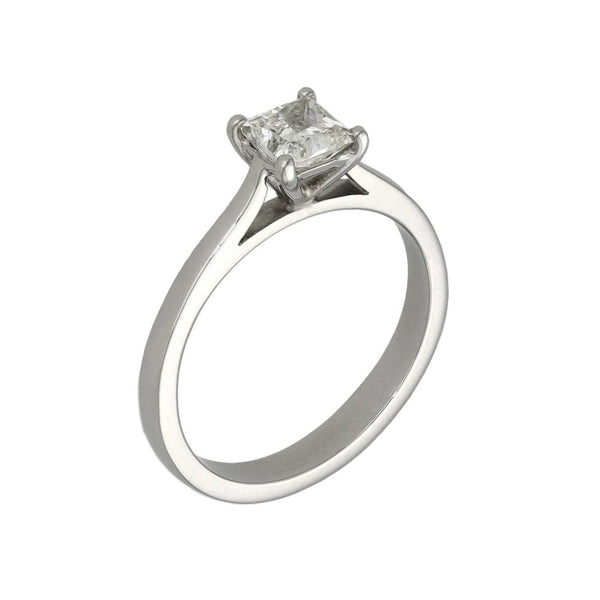 Platinum Certified Princess Cut Diamond Engagement Ring - 0.70ct