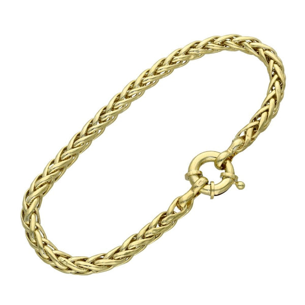 9ct Yellow Gold Spiga Link Bracelet - 7.7g - 8"