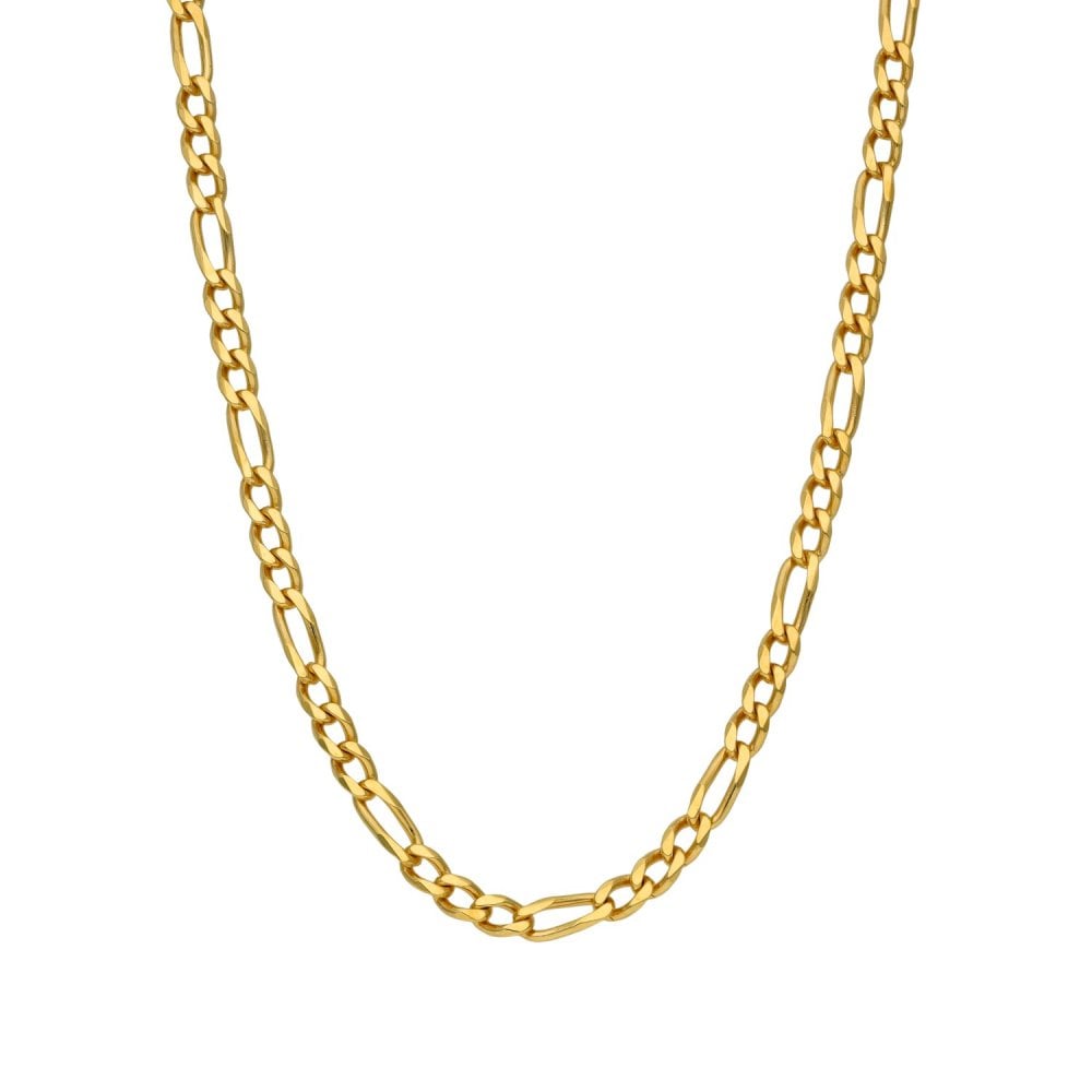 9ct Yellow Gold 19" Figaro Chain - 10.5g