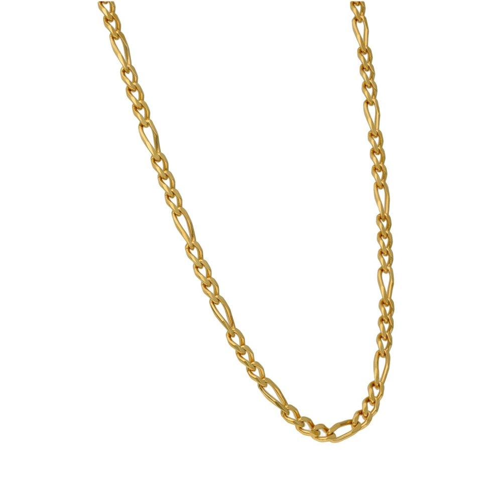 9ct Yellow Gold 19" Figaro Chain - 10.5g