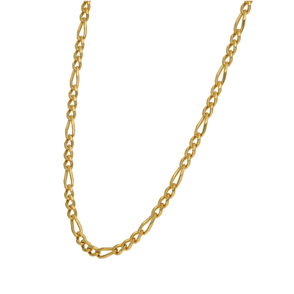 9ct Yellow Gold 19" Figaro Chain - 10.5g