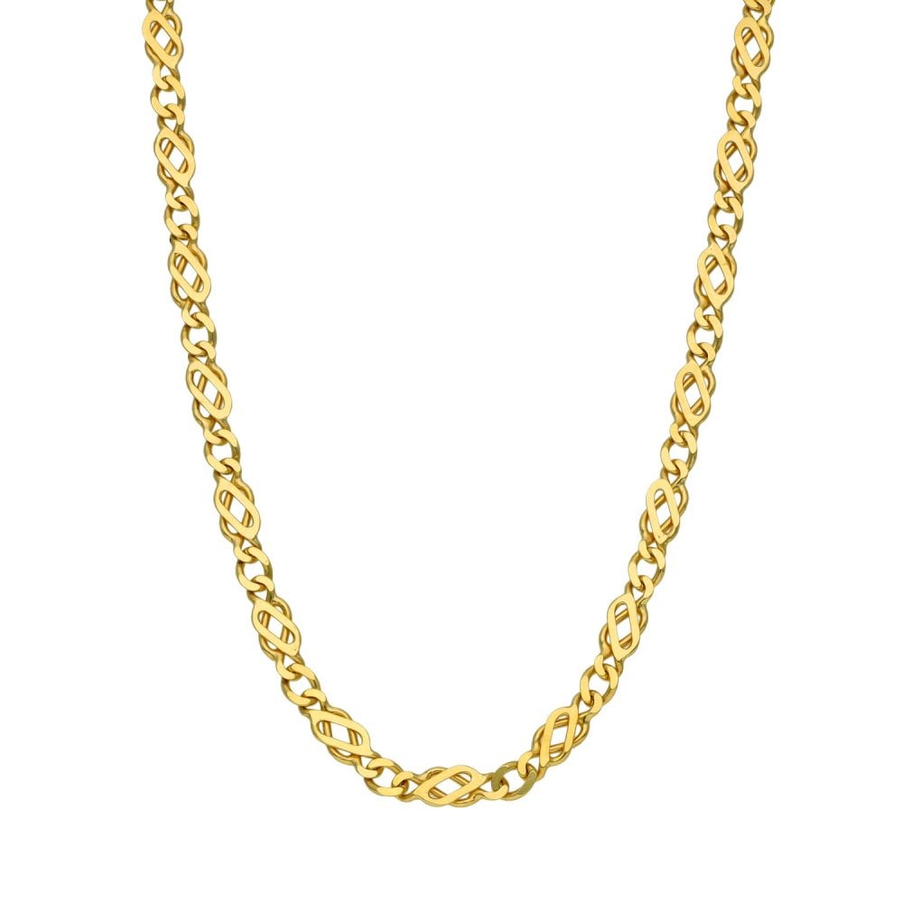 9ct Yellow Gold 18" Celtic Style Chain - 9.3g